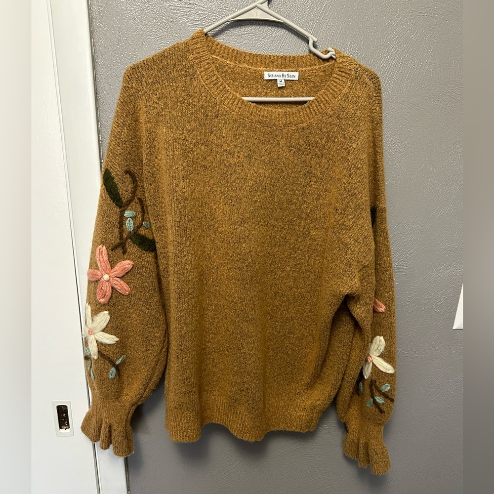 Floral Embroidered Sweater